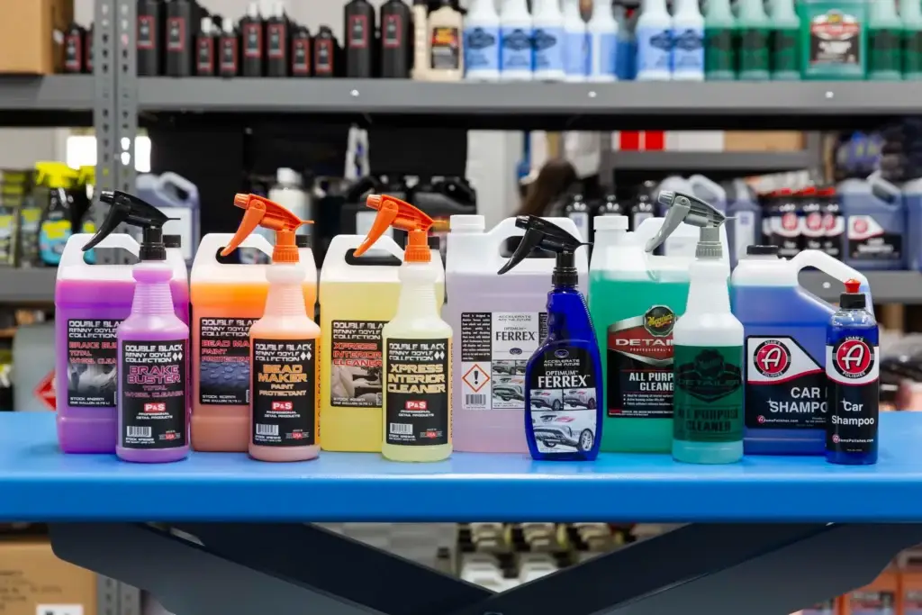 Bulk car cleaning supplies by Formasso Global for auto detailing and car care.